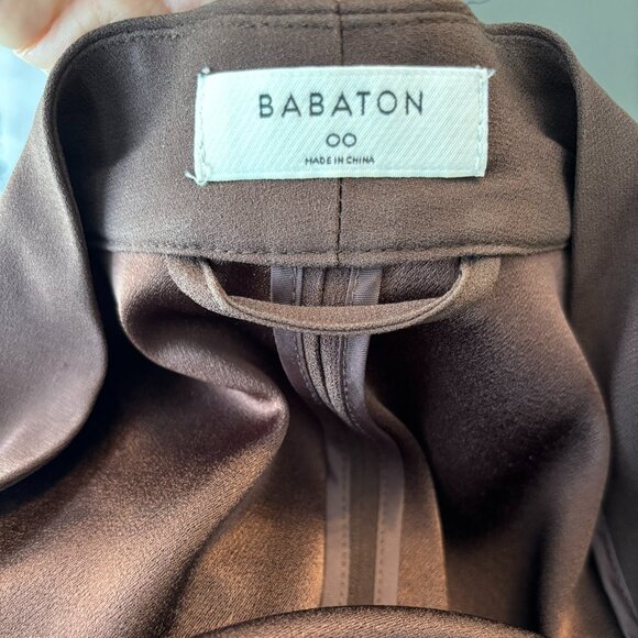 Brand New Aritzia Babaton New Power Blazer in Rich Mocha Brown in Size 00 - Picture 3 of 5
